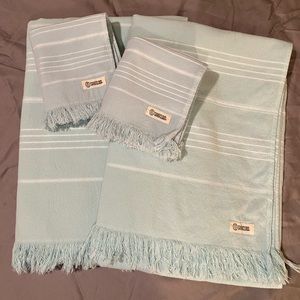 Sand Cloud, Terra XL Bath Bundle, 2 bath + 2 hand in Seaglass